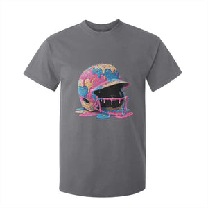 Funny Baseball Helmet Ice Cream Baseball Drip T Shirt For Kid TS11 Charcoal Print Your Wear