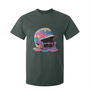 Funny Baseball Helmet Ice Cream Baseball Drip T Shirt For Kid TS11 Dark Forest Green Print Your Wear