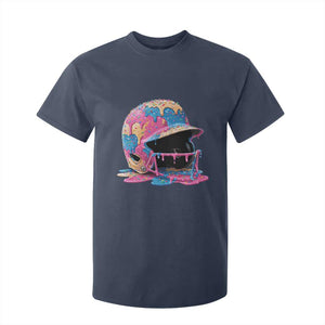 Funny Baseball Helmet Ice Cream Baseball Drip T Shirt For Kid TS11 Navy Print Your Wear