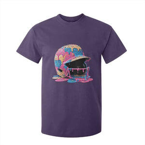 Funny Baseball Helmet Ice Cream Baseball Drip T Shirt For Kid TS11 Purple Print Your Wear