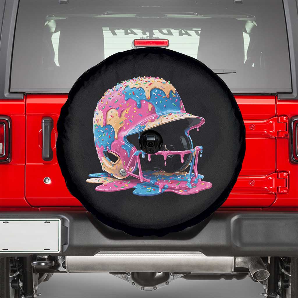 Funny Baseball Helmet Ice Cream Baseball Drip Spare Tire Cover TS11 Black Print Your Wear