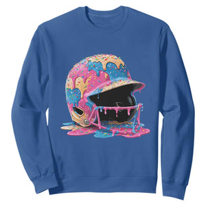 Funny Baseball Helmet Ice Cream Baseball Drip Sweatshirt TS11 Royal Blue Print Your Wear