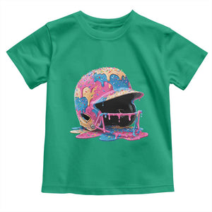 Funny Baseball Helmet Ice Cream Baseball Drip Toddler T Shirt TS11 Irish Green Print Your Wear