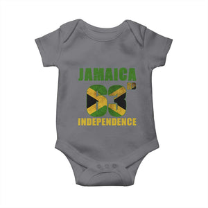 Jamaica 63rd Independence Baby Onesie Jamaican Pride TS11 Charcoal Print Your Wear