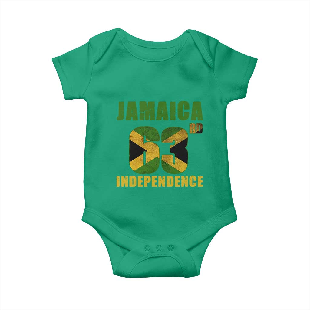 Jamaica 63rd Independence Baby Onesie Jamaican Pride TS11 Irish Green Print Your Wear