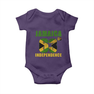Jamaica 63rd Independence Baby Onesie Jamaican Pride TS11 Purple Print Your Wear