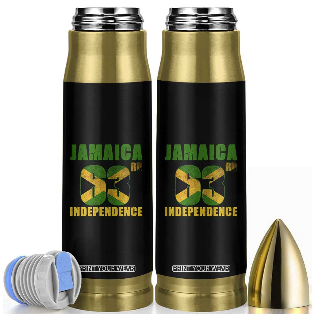 Jamaica 63rd Independence Bullet Tumbler Jamaican Pride TS11 Black Print Your Wear