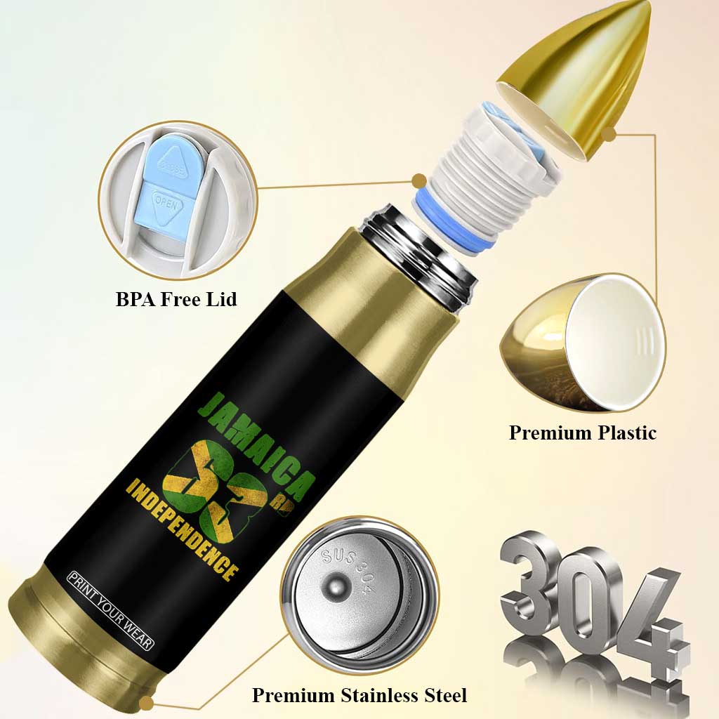 Jamaica 63rd Independence Bullet Tumbler Jamaican Pride TS11 Print Your Wear