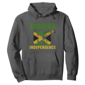 Jamaica 63rd Independence Hoodie Jamaican Pride TS11 Dark Heather Print Your Wear