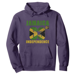 Jamaica 63rd Independence Hoodie Jamaican Pride TS11 Purple Print Your Wear