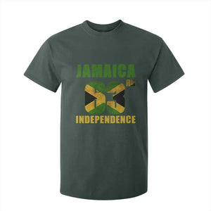 Jamaica 63rd Independence T Shirt For Kid Jamaican Pride TS11 Dark Forest Green Print Your Wear
