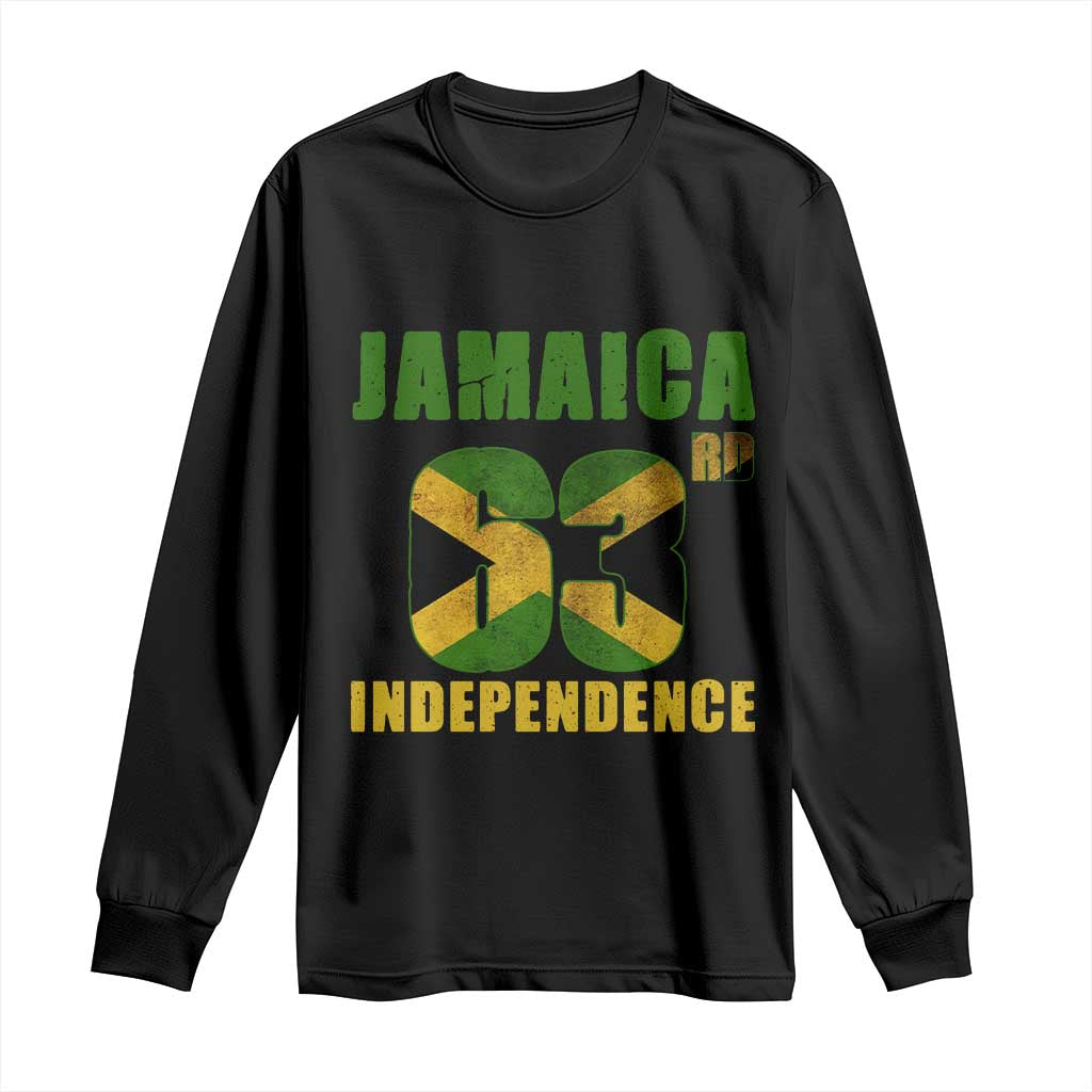 Jamaica 63rd Independence Long Sleeve Shirt Jamaican Pride TS11 Black Print Your Wear