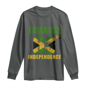 Jamaica 63rd Independence Long Sleeve Shirt Jamaican Pride TS11 Dark Heather Print Your Wear