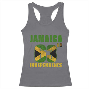 Jamaica 63rd Independence Racerback Tank Top Jamaican Pride TS11 Charcoal Print Your Wear