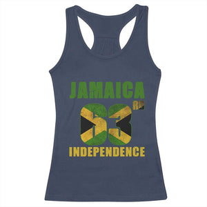 Jamaica 63rd Independence Racerback Tank Top Jamaican Pride TS11 Navy Print Your Wear