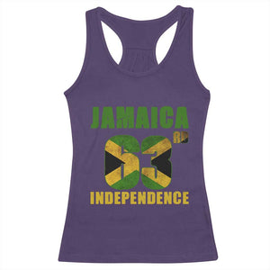 Jamaica 63rd Independence Racerback Tank Top Jamaican Pride TS11 Purple Print Your Wear