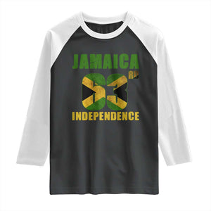 Jamaica 63rd Independence Raglan Shirt Jamaican Pride TS11 Black White Print Your Wear