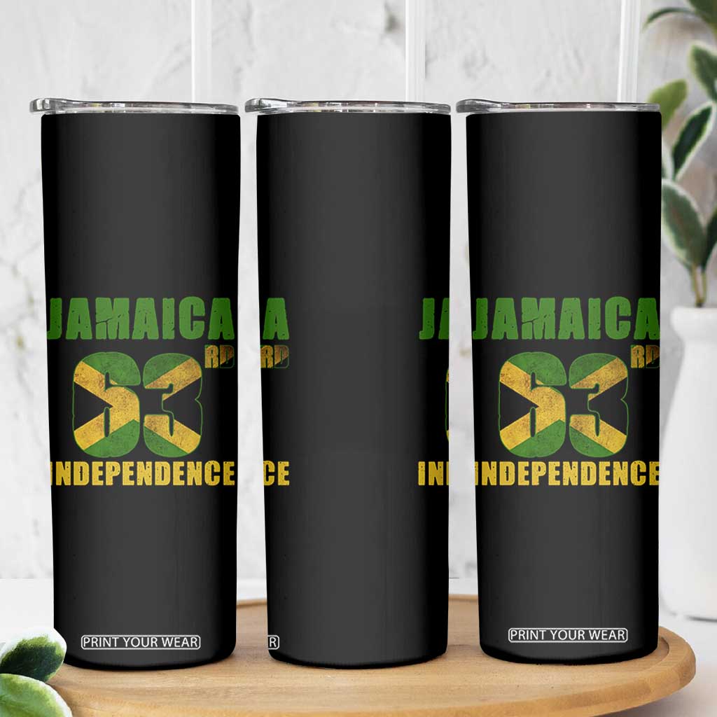 Jamaica 63rd Independence Skinny Tumbler Jamaican Pride TS11 Print Your Wear