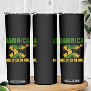 Jamaica 63rd Independence Skinny Tumbler Jamaican Pride TS11 Print Your Wear