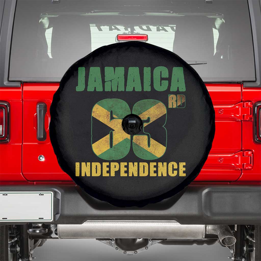 Jamaica 63rd Independence Spare Tire Cover Jamaican Pride TS11 Black Print Your Wear
