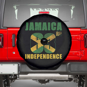 Jamaica 63rd Independence Spare Tire Cover Jamaican Pride TS11 Black Print Your Wear
