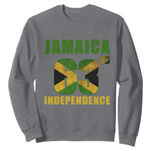 Jamaica 63rd Independence Sweatshirt Jamaican Pride TS11 Charcoal Print Your Wear