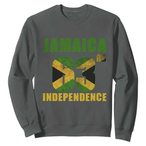 Jamaica 63rd Independence Sweatshirt Jamaican Pride TS11 Dark Heather Print Your Wear