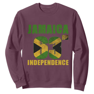 Jamaica 63rd Independence Sweatshirt Jamaican Pride TS11 Maroon Print Your Wear