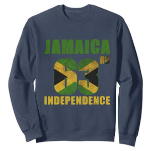 Jamaica 63rd Independence Sweatshirt Jamaican Pride TS11 Navy Print Your Wear