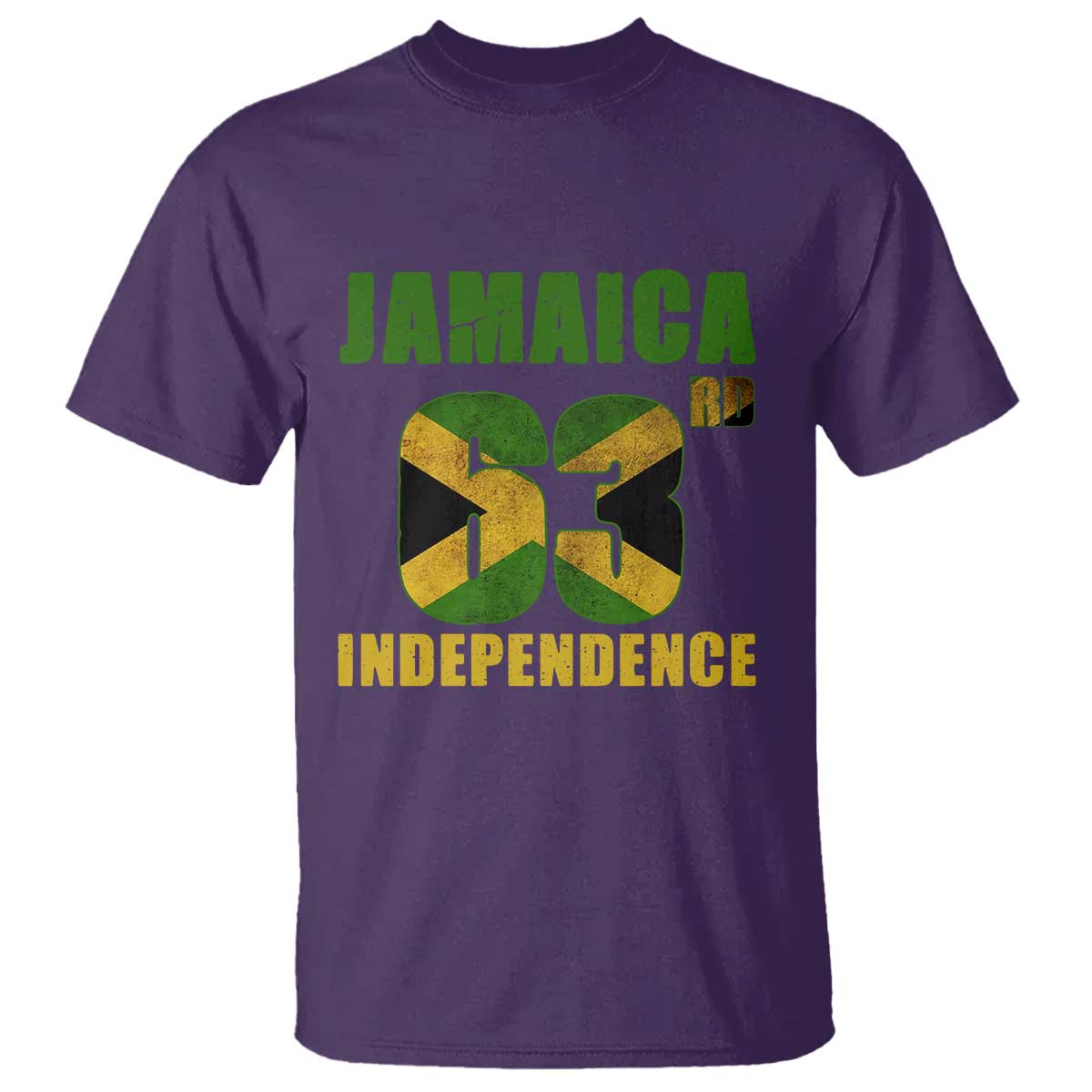 Jamaica 63rd Independence T Shirt Jamaican Pride TS11 Purple Print Your Wear