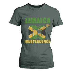 Jamaica 63rd Independence T Shirt For Women Jamaican Pride TS11 Dark Forest Green Print Your Wear