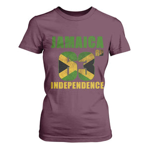 Jamaica 63rd Independence T Shirt For Women Jamaican Pride TS11 Maroon Print Your Wear