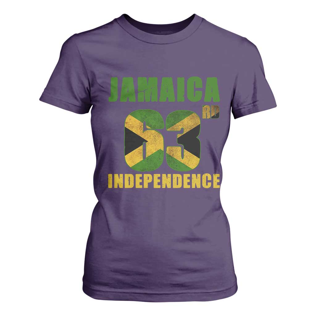 Jamaica 63rd Independence T Shirt For Women Jamaican Pride TS11 Purple Print Your Wear
