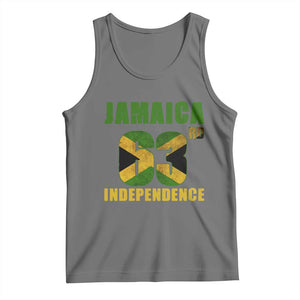 Jamaica 63rd Independence Tank Top Jamaican Pride TS11 Black Heather Print Your Wear