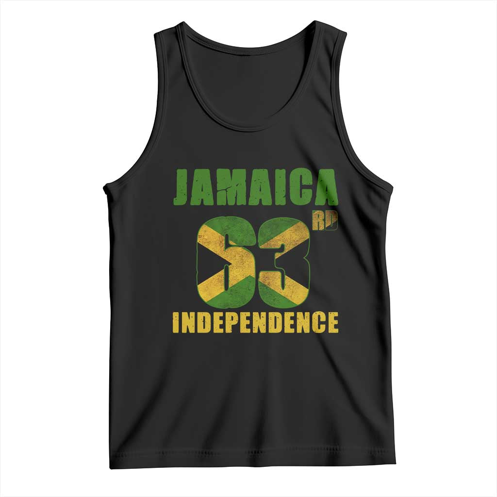 Jamaica 63rd Independence Tank Top Jamaican Pride TS11 Black Print Your Wear