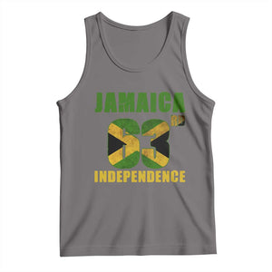 Jamaica 63rd Independence Tank Top Jamaican Pride TS11 Deep Heather Print Your Wear