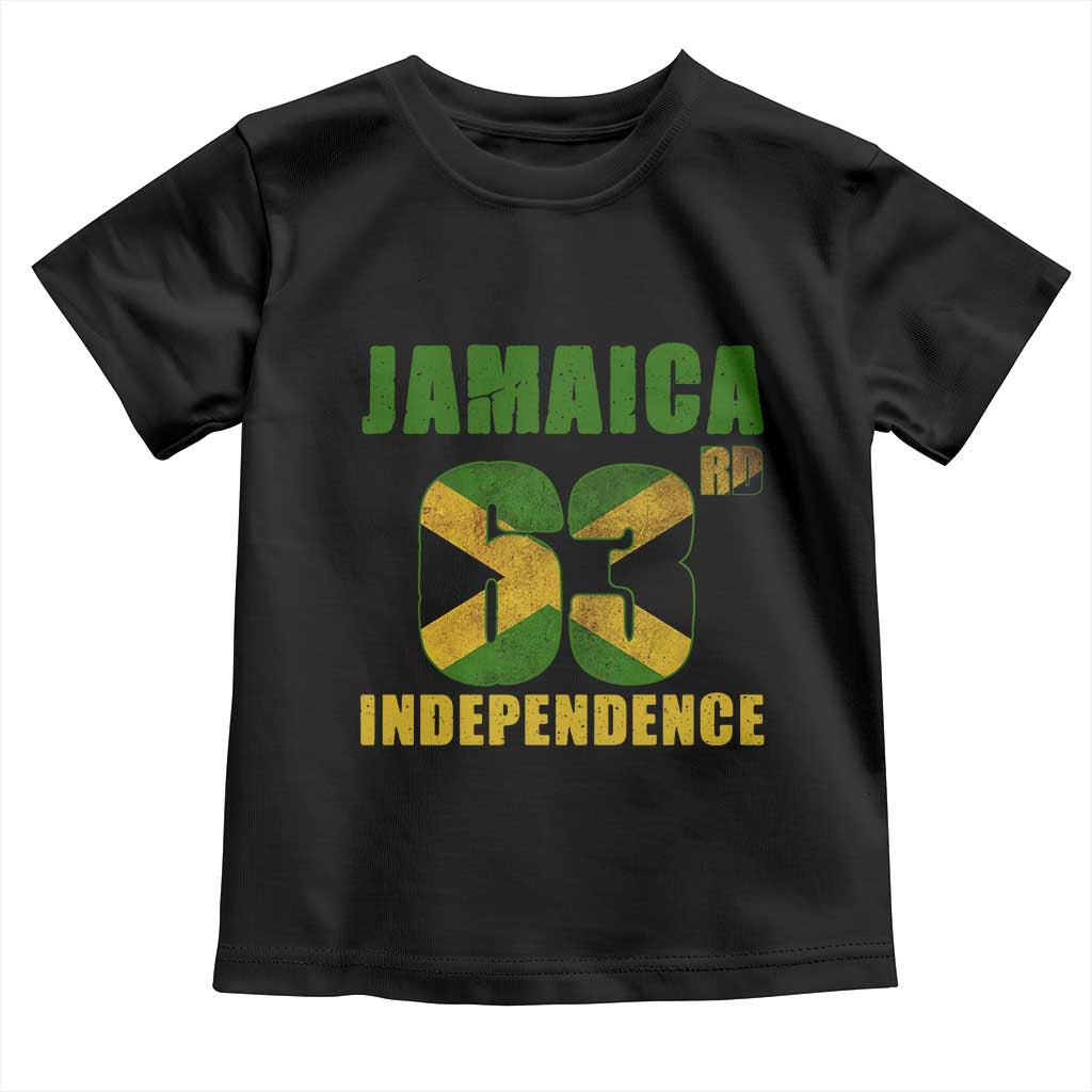 Jamaica 63rd Independence Toddler T Shirt Jamaican Pride TS11 Black Print Your Wear
