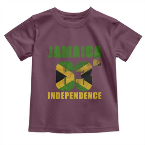 Jamaica 63rd Independence Toddler T Shirt Jamaican Pride TS11 Maroon Print Your Wear