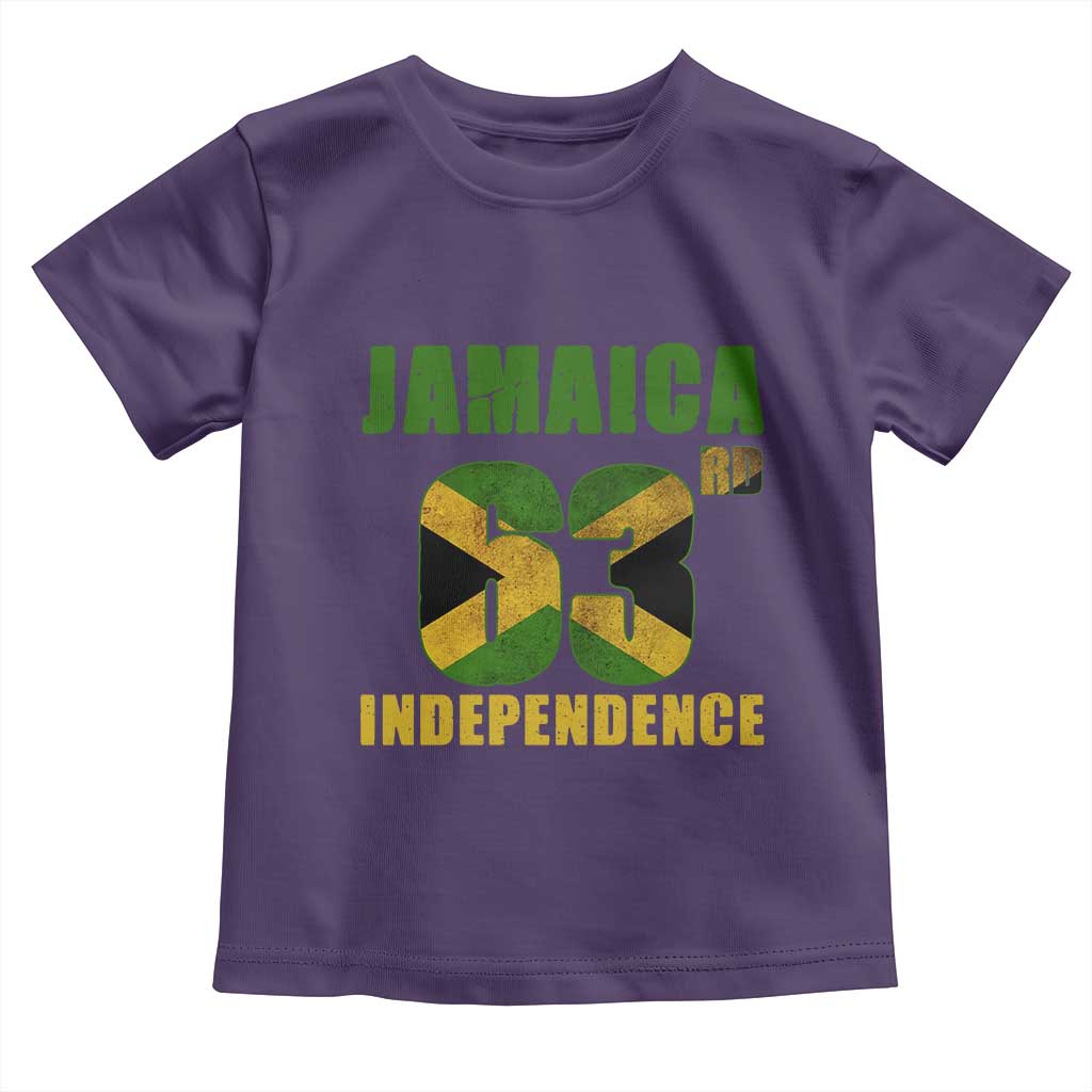 Jamaica 63rd Independence Toddler T Shirt Jamaican Pride TS11 Purple Print Your Wear