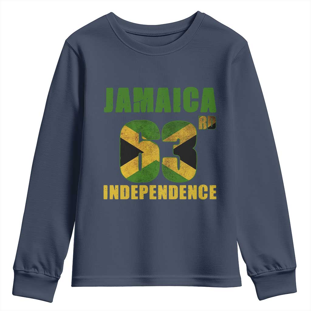 Jamaica 63rd Independence Youth Sweatshirt Jamaican Pride TS11 Navy Print Your Wear