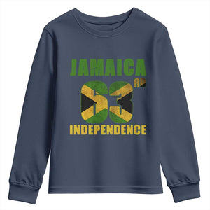 Jamaica 63rd Independence Youth Sweatshirt Jamaican Pride TS11 Navy Print Your Wear