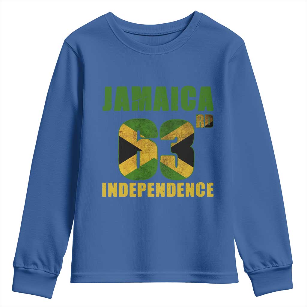 Jamaica 63rd Independence Youth Sweatshirt Jamaican Pride TS11 Royal Blue Print Your Wear