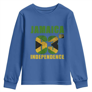 Jamaica 63rd Independence Youth Sweatshirt Jamaican Pride TS11 Royal Blue Print Your Wear