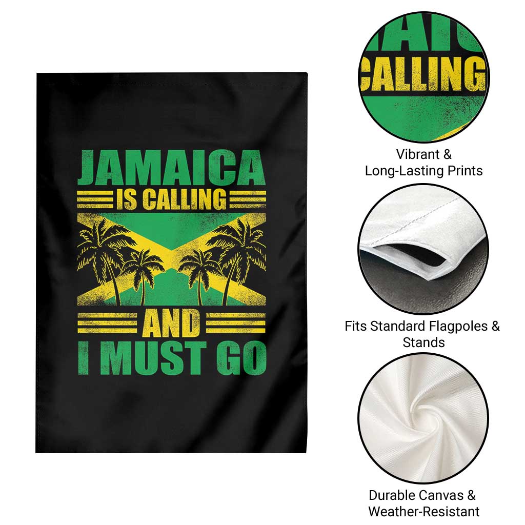 Funny Jamaica Is Calling And I Must Go Garden Flag Jamaican Flag Travel TS11 Print Your Wear