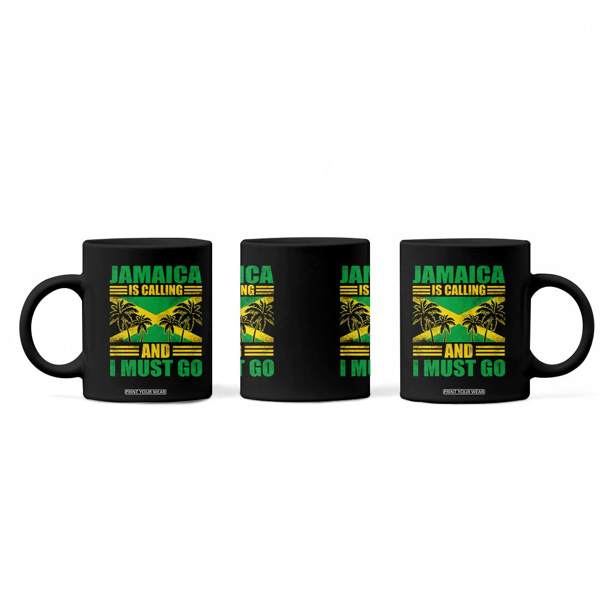 Funny Jamaica Is Calling And I Must Go Coffee Mug Jamaican Flag Travel TS11 Print Your Wear