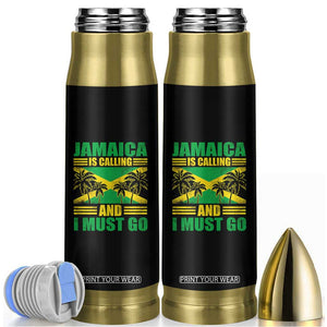Funny Jamaica Is Calling And I Must Go Bullet Tumbler Jamaican Flag Travel TS11 Black Print Your Wear