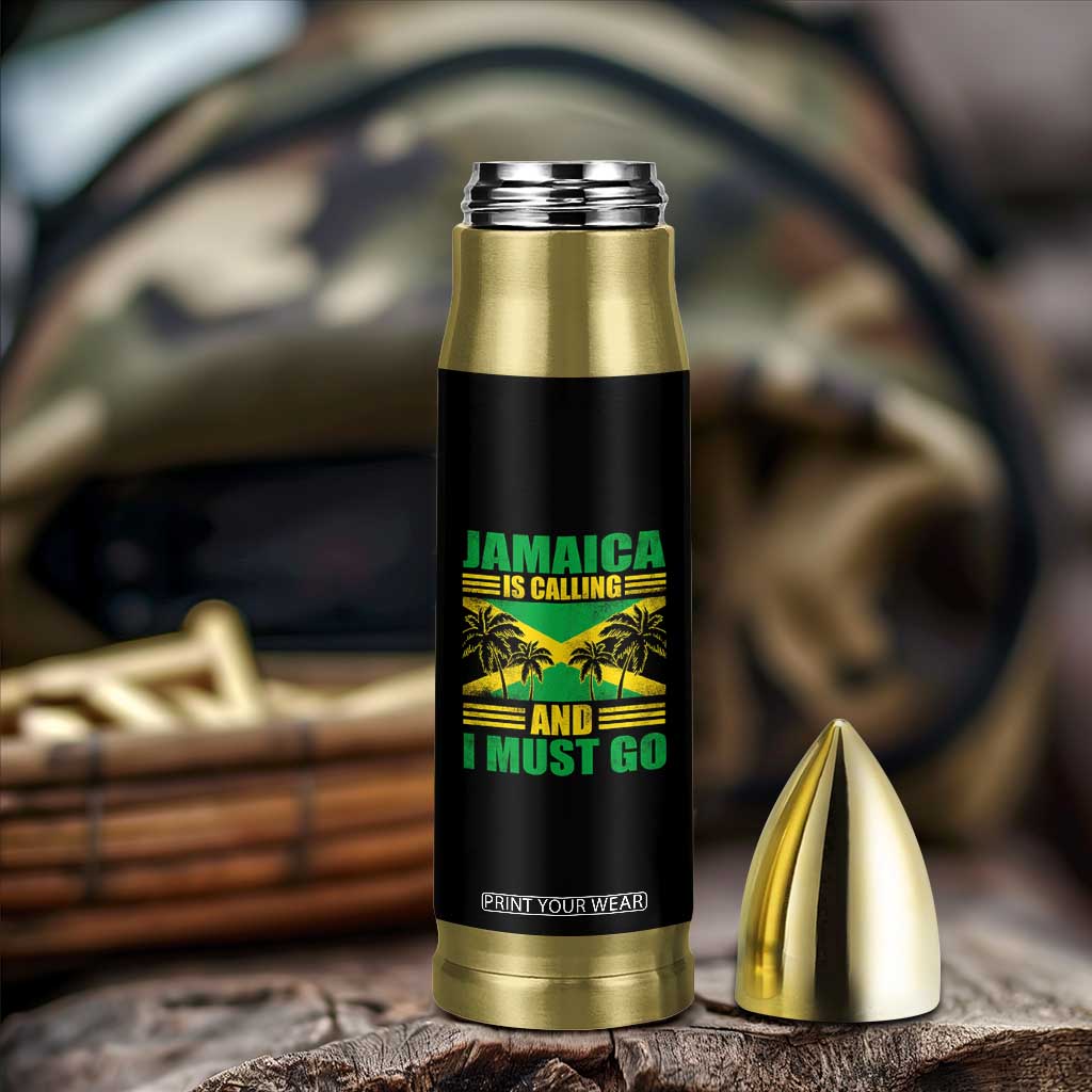 Funny Jamaica Is Calling And I Must Go Bullet Tumbler Jamaican Flag Travel TS11 Print Your Wear