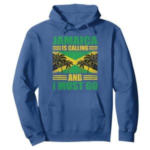 Funny Jamaica Is Calling And I Must Go Hoodie Jamaican Flag Travel TS11 Royal Blue Print Your Wear