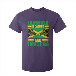 Funny Jamaica Is Calling And I Must Go T Shirt For Kid Jamaican Flag Travel TS11 Purple Print Your Wear