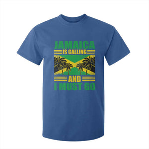 Funny Jamaica Is Calling And I Must Go T Shirt For Kid Jamaican Flag Travel TS11 Royal Blue Print Your Wear